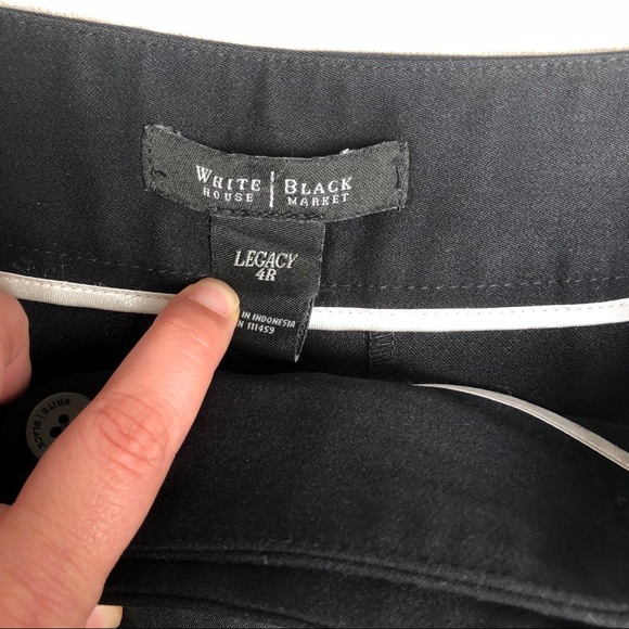 SALE! WHBM Legacy Trouser Pant with Satin Accents - Picture 3 of 5